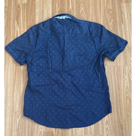 Danini Shirt Mens Modern Fit Navy Short Sleeve Button Up XX-Large 100% Cotton - Picture 2 of 8